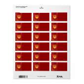 Red Orchid Address Label Adressaufkleber (Vorne)