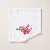 Red Orchid Badhandtuch Set (Waschlappen)