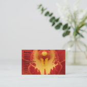 Red Orchid Business Card Visitenkarte (Stehend Vorderseite)