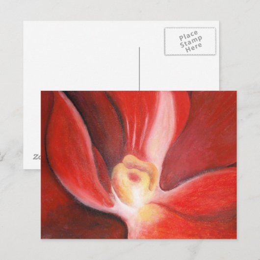 Red Orchid Postkarte (Vorne/Hinten)