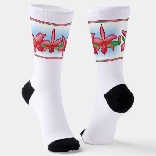 Red Orchid Socken (Gewinkelt)