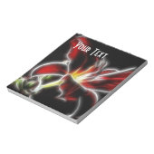 Red Orchid Watercolor Floral Notepad Notizblock (Rotiert)