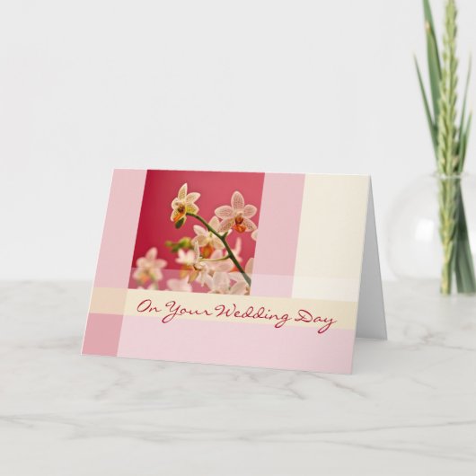 Red Orchid • Wedding Congratulation Card Karte (Vorderseite)