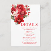 Red Orchids Hochzeitskarte Begleitkarte (Vorderseite)