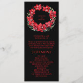 Red Orchids Hochzeitsprogramm Programm (Vorderseite)