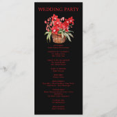 Red Orchids Hochzeitsprogramm Programm (Rückseite)