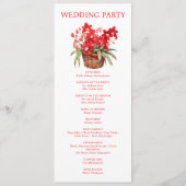 Red Orchids Hochzeitsprogramm Programm (Rückseite)