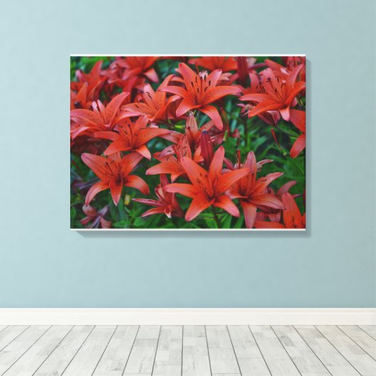 Red Orchids Leinwanddruck (Insitu (Holzboden))