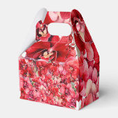 Red Orchids Watercolor Fevor Boxes Geschenkschachtel (Rückseite)