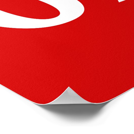 Red Order Here Diner Wall Art Poster Print (Ecke)