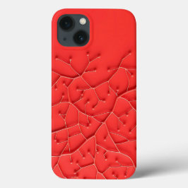 Red Organic Design iPhone Case Bold Texture