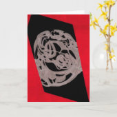 Red Orgin Greeting Karte (Gelbe Blume)