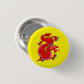 Red Oriental Dragon Button (Vorne & Hinten)