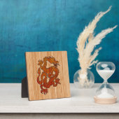 Red Oriental Dragon im Bambusstil Fotoplatte (InSitu)