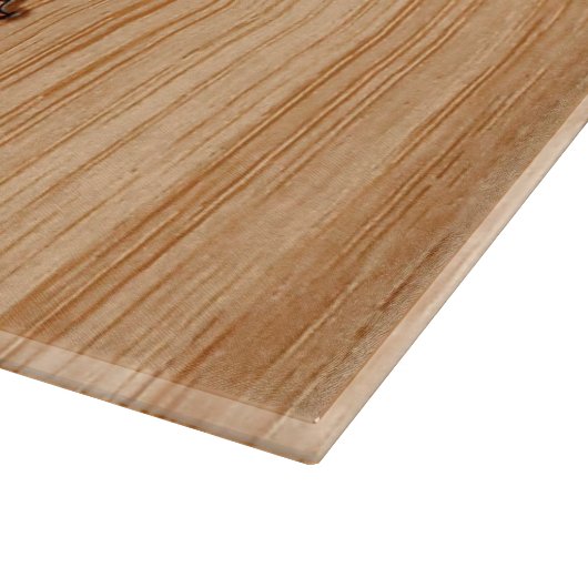 Red Oriental Dragon im Bambusstil Schneidebrett (Ecke)