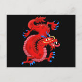 Red Oriental Dragon Postkarte (Vorderseite)