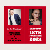 Red Oriental Palace, Foto Save the Date Card Visitenkarten (Innenseite Aufgefaltet)