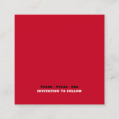 Red Oriental Palace, Save the Date Begleitkarte (Rückseite)