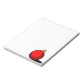 Red Ornament Notepad Notizblock (Rotiert)