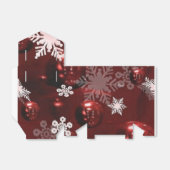 Red Ornaments and Snowflakes Pattern Gefälligkeits Geschenkschachtel (Ungefaltet)