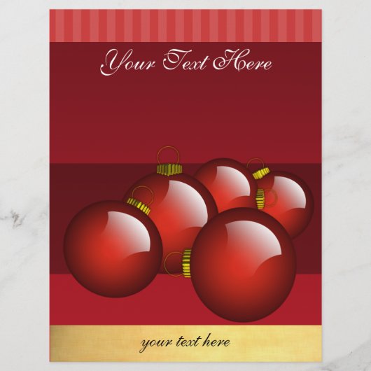 Red Ornaments Business Flyer (Vorne)