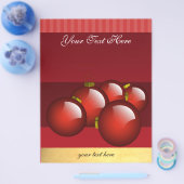 Red Ornaments Business Flyer (Einzeln)