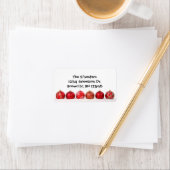 Red Ornaments Holiday Address Label Adressaufkleber (Insitu)