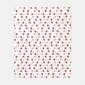 Red Ornaments & Stars Christmas Fleece Blanket (Vorderseite)
