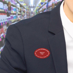 Red Oval Name Tag der Handelsmarke Namensschild