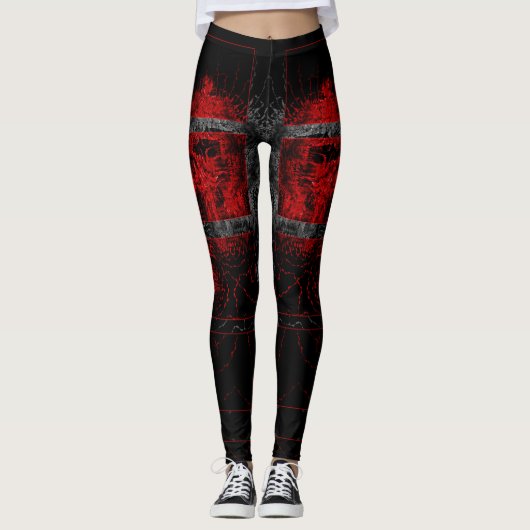 Red Overlay Leggings (Vorderseite)