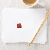 Red Owl Address Label Adressaufkleber (Insitu)