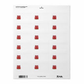 Red Owl Address Label Adressaufkleber (Vorne)