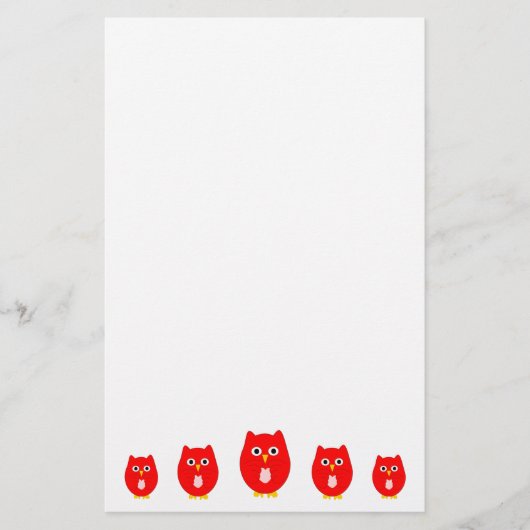 Red Owl Design Briefpapier (Vorderseite)