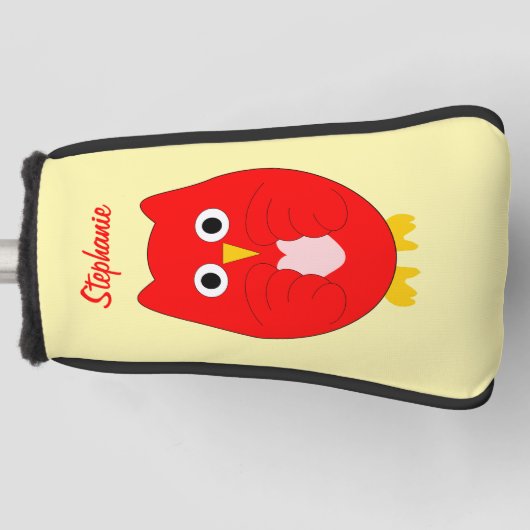 Red Owl Design Golf Headcover (Vorderseite)