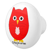 Red Owl Design Personalised Keramikknauf (Rechts)