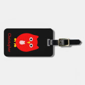 Red Owl Design Personalisiert Gepäckanhänger (Vorderseite horizontal)