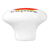 Red Owl Design Personalisiert Keramikknauf (Seitenansicht)