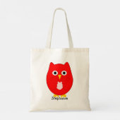 Red Owl Design Personalisiert Tragetasche (Rückseite)