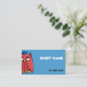 Red Owl Grad Aqua Platzkarte (Stehend Vorderseite)
