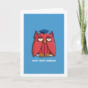 Red Owl Grad aqua Sie getan haben es Gratulation C Karte