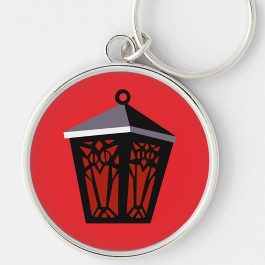 Red Owl Lantern Keychain Schlüsselanhänger (Vorne)