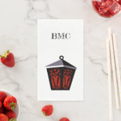 Red Owl Lantern Napkins Serviette (Beispiel)