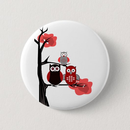 Red Owls Button (Vorderseite)