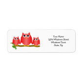 Red Owls Design Return Address (Vorne)