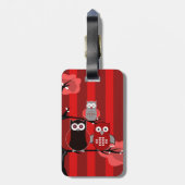 Red Owls Gepäckanhänger (Rückseite vertikal)