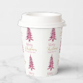 Red Pagoda Weihnachtsbaum Muster Pappbecher (Rechts)