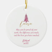 Red Pagoda Weihnachtsbaum Rente 1-Foto Keramik Ornament (Vorne)