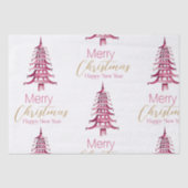 Red Pagoda Weihnachtsbaum Tissue Paper Seidenpapier (Vorderseite)