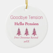 Red Pagoda Weihnachtsbaumen Ruhestand 1-Foto Keramik Ornament (Vorne)