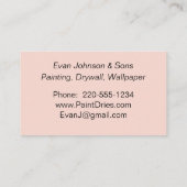 Red Paint Samples Visitenkarte (Rückseite)